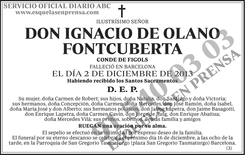 Ignacio de Olano Fontcuberta